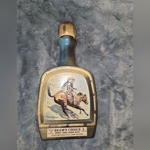 Beam's Choice Whiskey Decanter - Blue and Tan